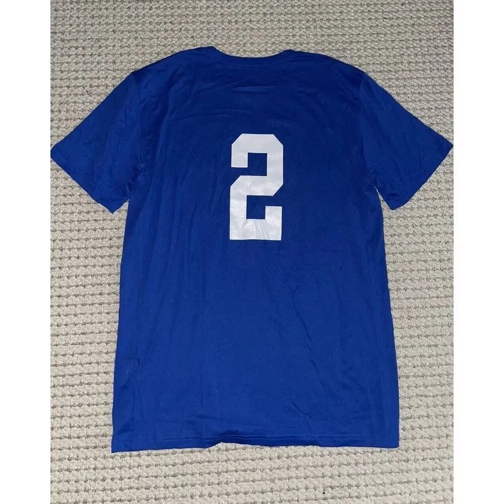 Team Issued New York Mets Dri Fit‎ Shirt Mens M #2 Practice Shirt Blue Logo RARE